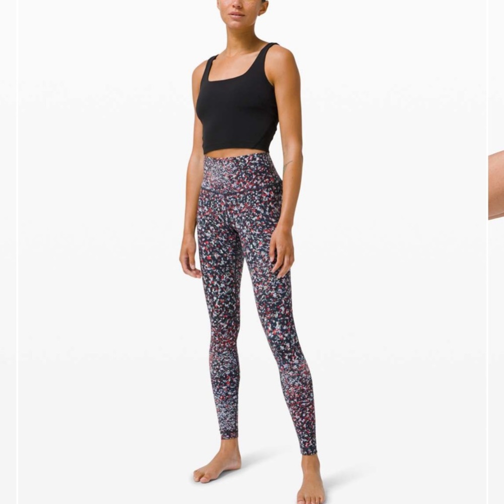 Lululemon Hi-Rise Luxtreme 28” inseam Water Blossom Multi Legging sz 6